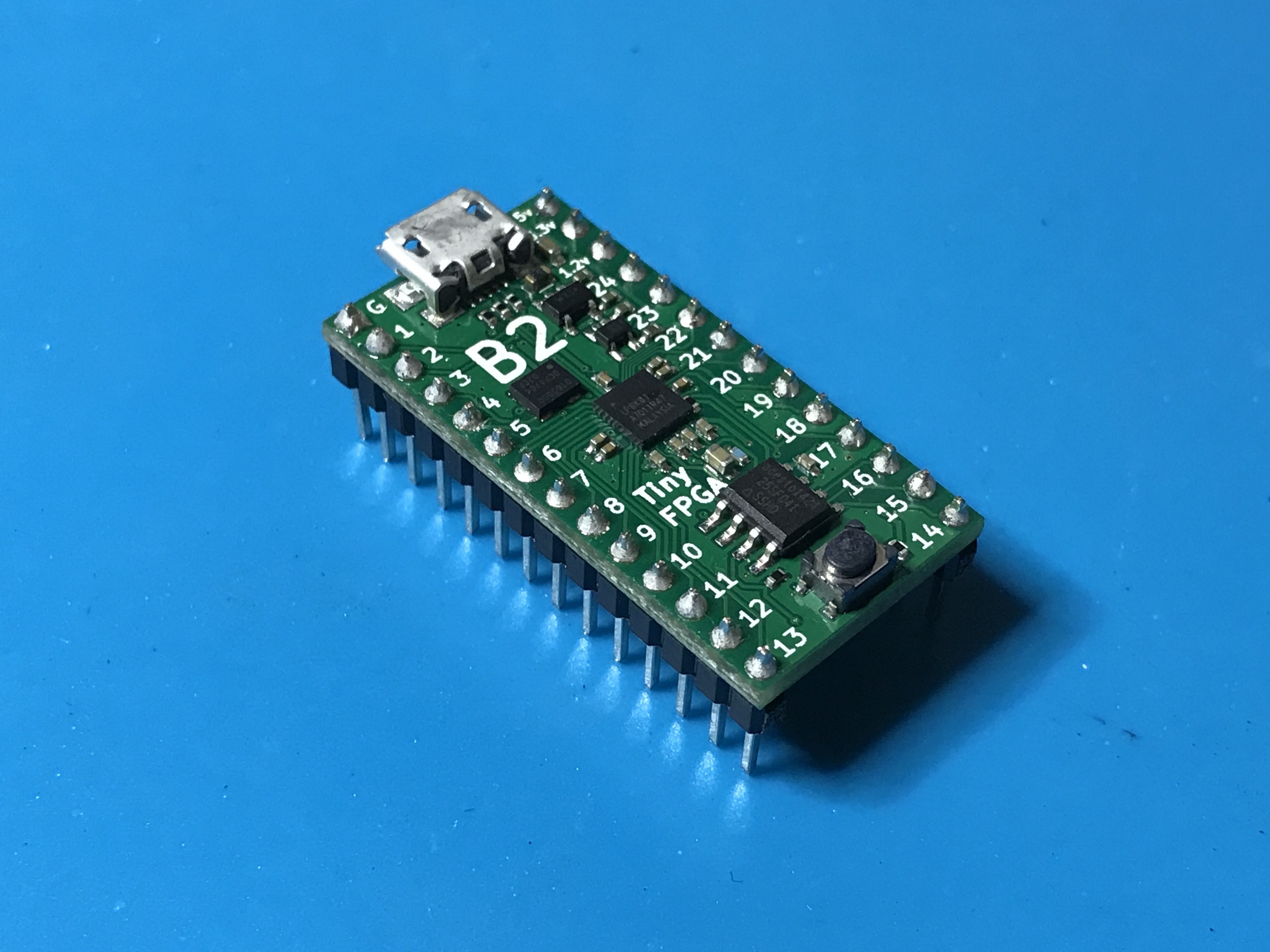 TinyFPGA A1 with pins